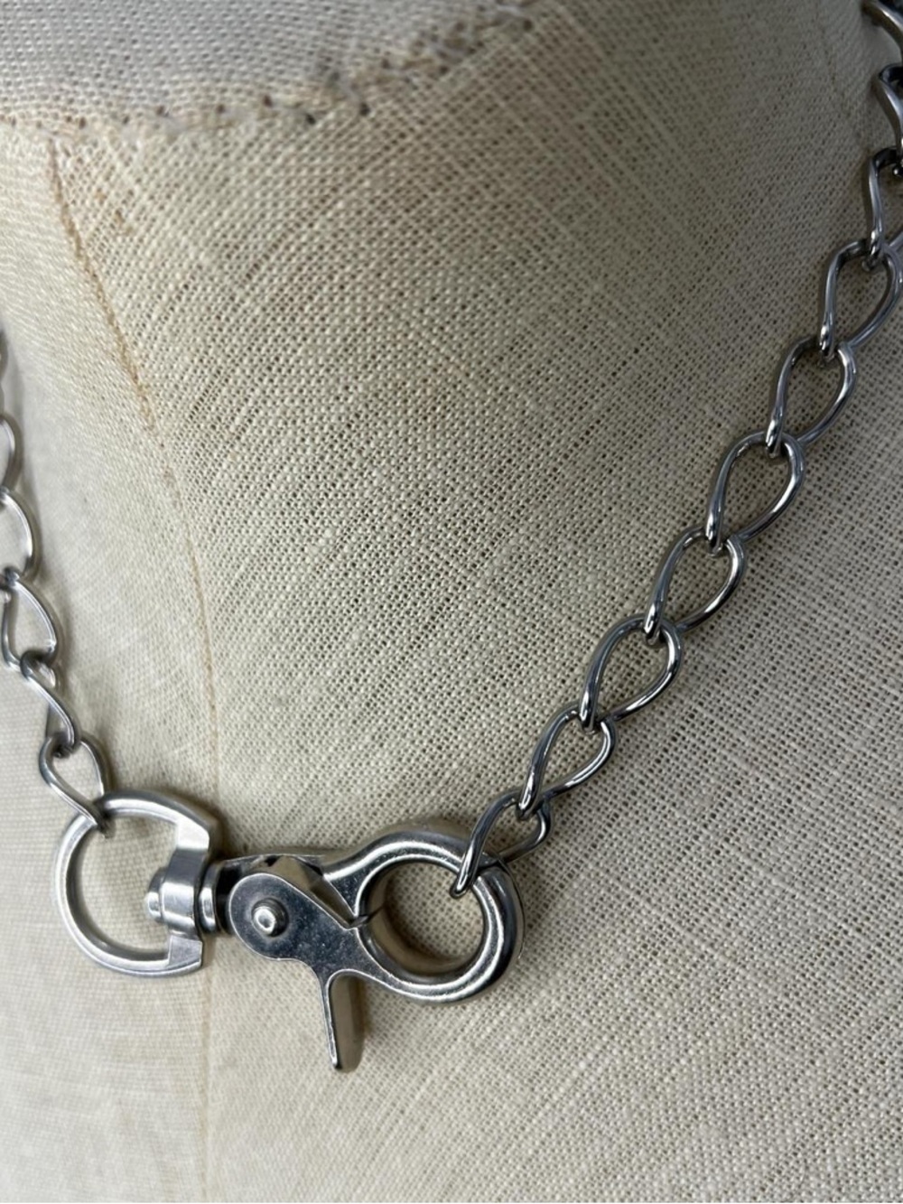 Silver Chain Necklace with Lobster Clasp